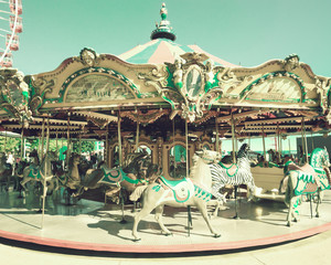 Vintage pastel carousel
