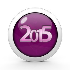 2015  circular icon on white background
