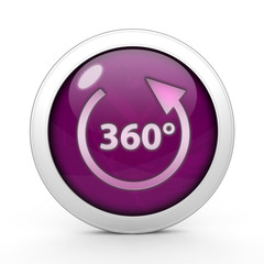 360 degrees circular icon on white background
