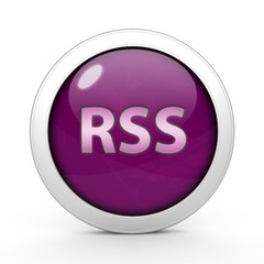 RSS circular icon on white background