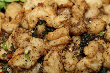 fried fish with salt and pepper