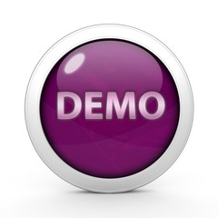 Demo circular icon on white background