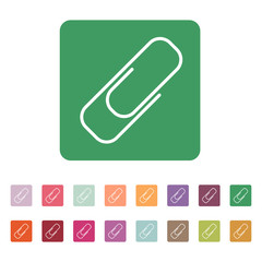 The paper clip icon. Clip symbol. Flat. Vector
