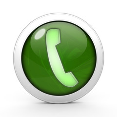 phone circular icon on white background
