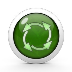 recycle circular icon on white background