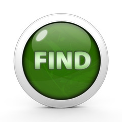 find circular icon on white background