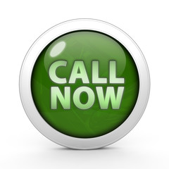 call now circular icon on white background