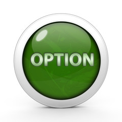 option circular icon on white background