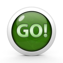 go circular icon on white background