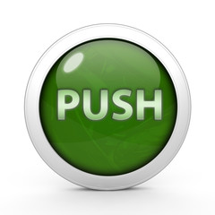 push circular icon on white background