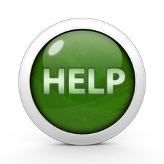 help circular icon on white background