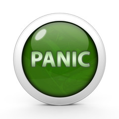 panic circular icon on white background