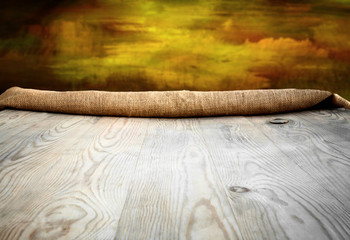 Wooden table with empty background and texture