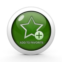 Favorite circular icon on white background