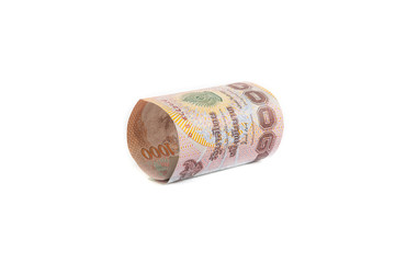 Rolls of banknote of Thai currency