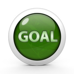 Goal circular icon on white background
