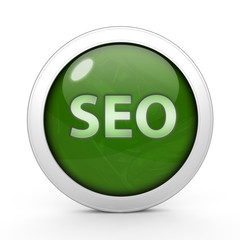 Seo circular icon on white background