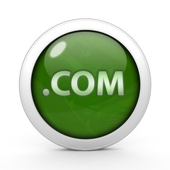 Com circular icon on white background