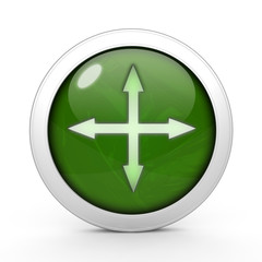 Obraz premium Arrow circular icon on white background