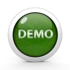 Demo circular icon on white background