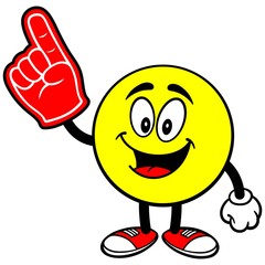 Emoticon with Foam Finger
