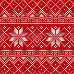 Christmas Sweater Design. Seamless Knitting Pattern