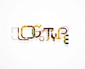 Logo word font design