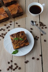 pumpkin-chocolate brownie