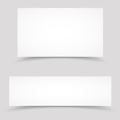 Vector blank white paper banners temolate