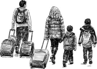 traveling family