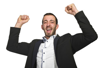 Portrait of a energetic young business man 