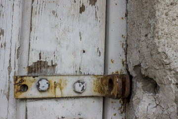 Close up view at the old door
