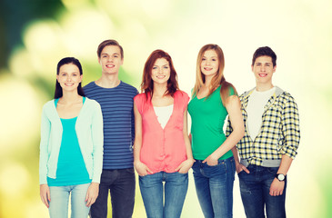 group of smiling students standing