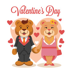 Valentine's day. Vector flat illustration