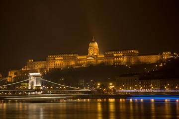 Fototapeta na wymiar Budapest at night - Buda castle view