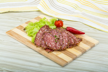Sliced salami