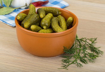 Marinated small cucumber