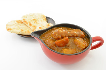 美味しそうなカレーとナン