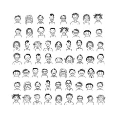 People icons, sketch for your design