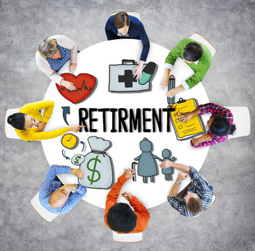 Retirment Payment Pension Planning Salary Money Concept