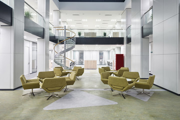 modern office lobby hall interior