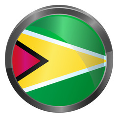 Guyana metallic button flag