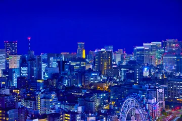 Poster 東京の商業地区の夜景 © 7maru