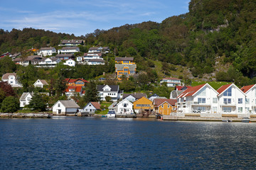 Fototapeta na wymiar Marina in the port Rennesoy, Norway.