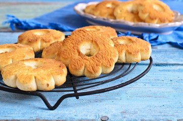 Butter biscuits in the shape of a flower