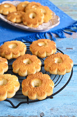 Butter biscuits in the shape of a flower