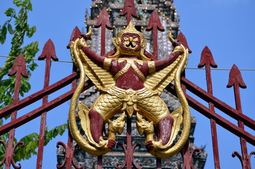Fragment of  lattice around  temple Wat Arun. Bangkok, Thailand