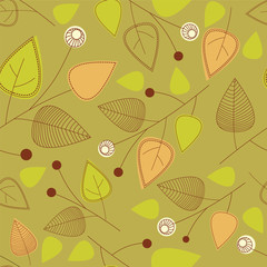 seamless pattern with leaves