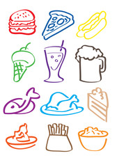 Food Icons Vector illustration