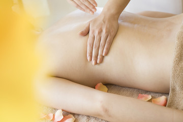 Fototapeta premium Back of aroma massage
